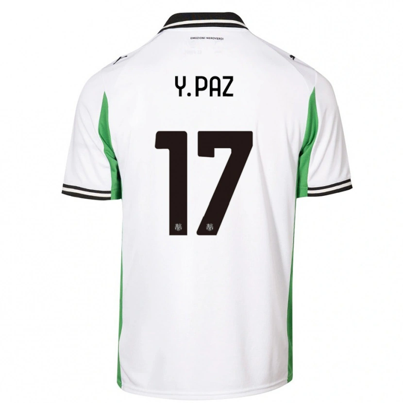 Danxen Criança Camisola Yeferson Paz #17 Branco Verde Preto Alternativa 2025/26 Camisa Brasil