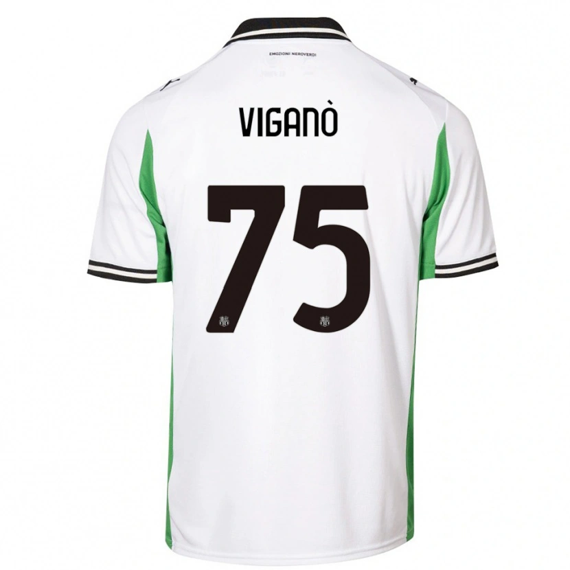 Danxen Criança Camisola Lorenzo Viganò #75 Branco Verde Preto Alternativa 2025/26 Camisa Brasil