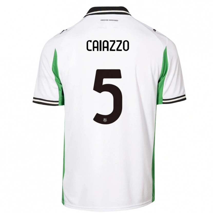 Danxen Criança Camisola Sara Caiazzo #5 Branco Verde Preto Alternativa 2025/26 Camisa Brasil