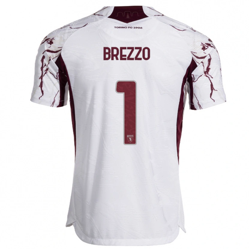Danxen Criança Camisola Matteo Brezzo #1 Branco Borgonha Alternativa 2025/26 Camisa Brasil