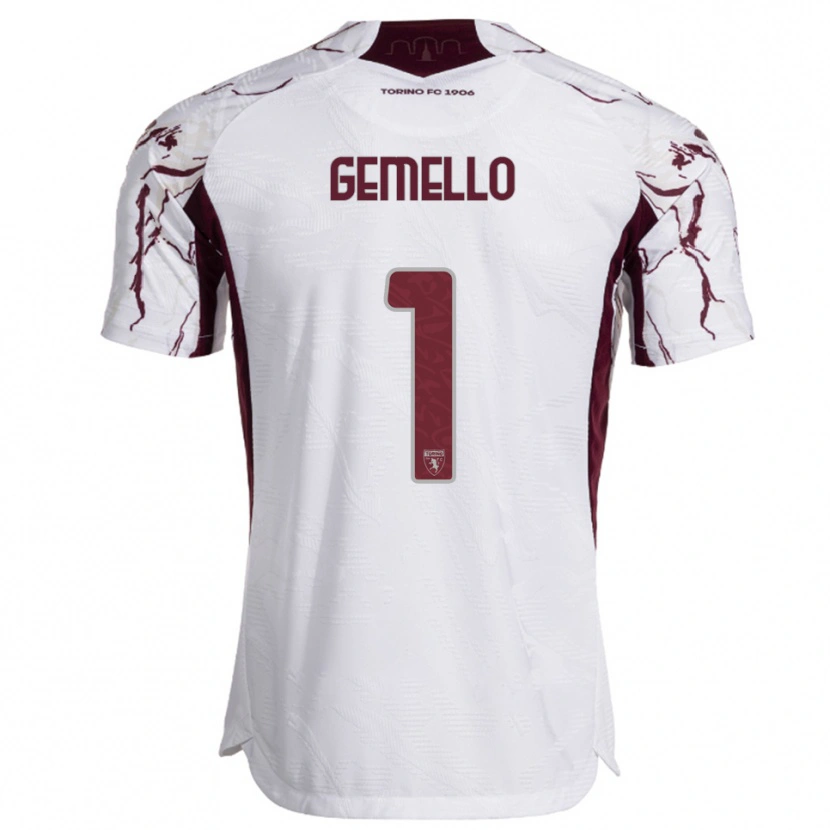 Danxen Criança Camisola Luca Gemello #1 Branco Borgonha Alternativa 2025/26 Camisa Brasil