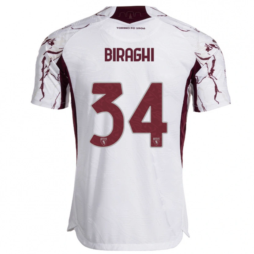 Danxen Criança Camisola Cristiano Biraghi #34 Branco Borgonha Alternativa 2025/26 Camisa Brasil