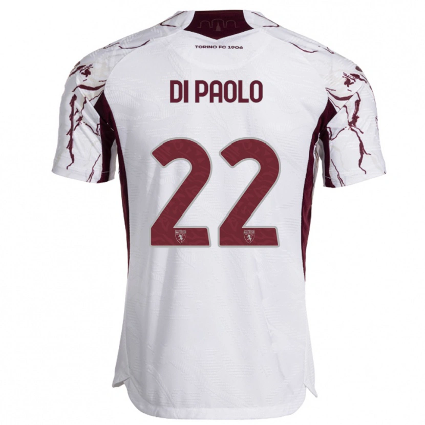Danxen Criança Camisola Sebastiano Di Paolo #22 Branco Borgonha Alternativa 2025/26 Camisa Brasil