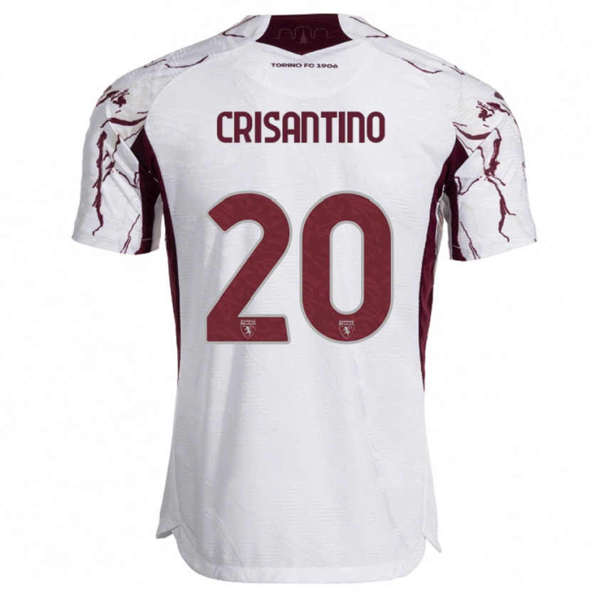 Danxen Criança Camisola Giulia Crisantino #20 Branco Borgonha Alternativa 2025/26 Camisa Brasil