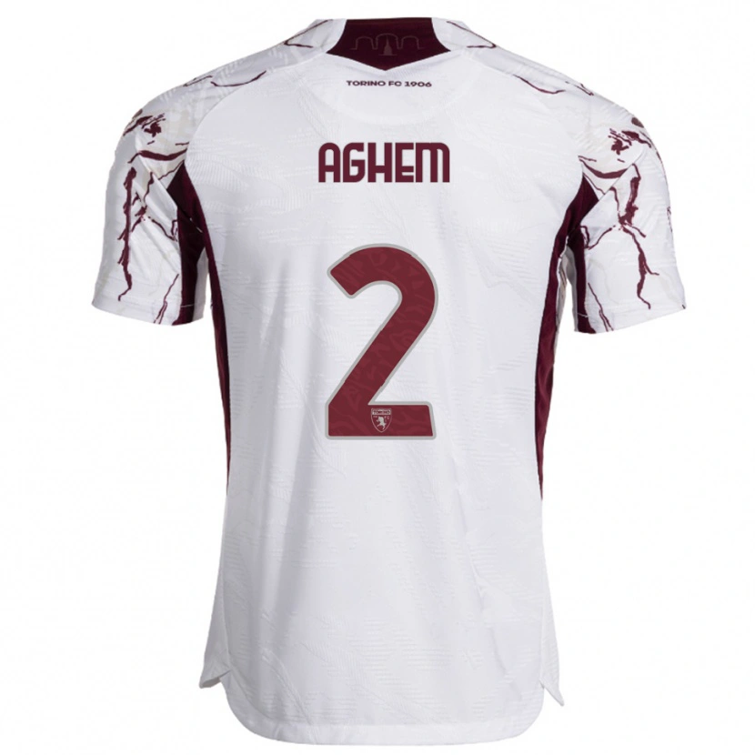 Danxen Criança Camisola Brigitta Aghem #2 Branco Borgonha Alternativa 2025/26 Camisa Brasil