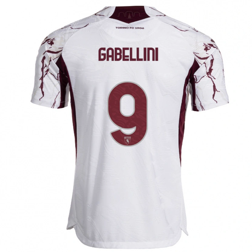 Danxen Criança Camisola Tommaso Gabellini #9 Branco Borgonha Alternativa 2025/26 Camisa Brasil