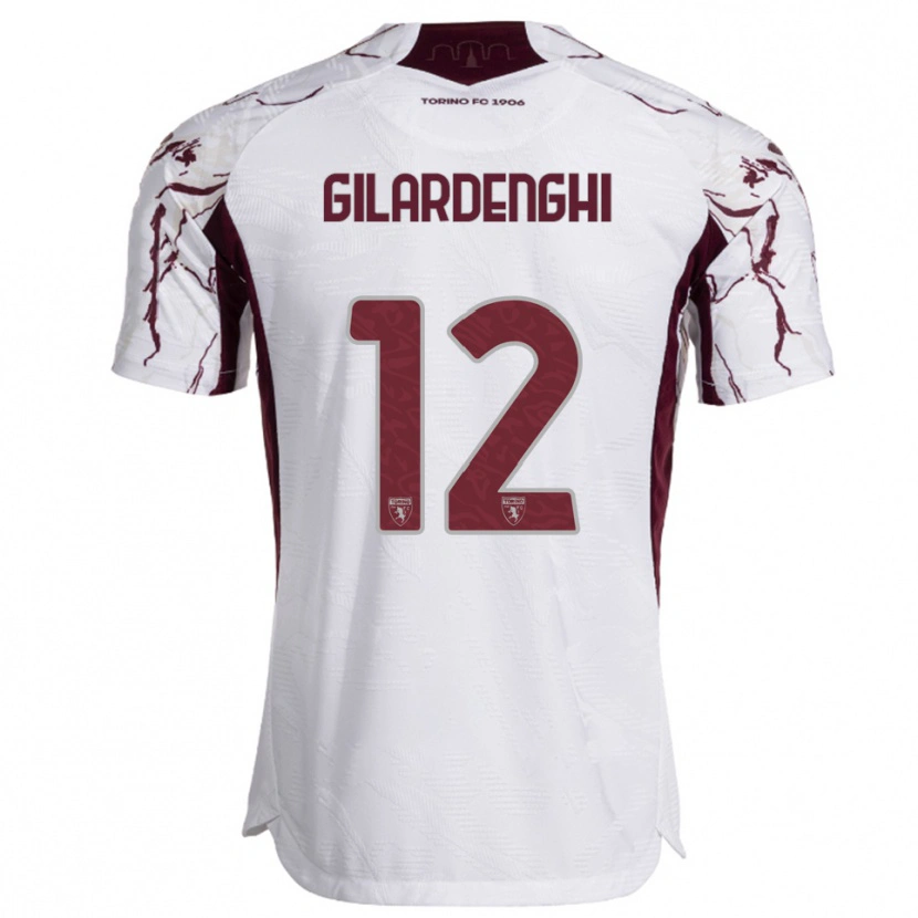 Danxen Criança Camisola Riccardo Gilardenghi #12 Branco Borgonha Alternativa 2025/26 Camisa Brasil