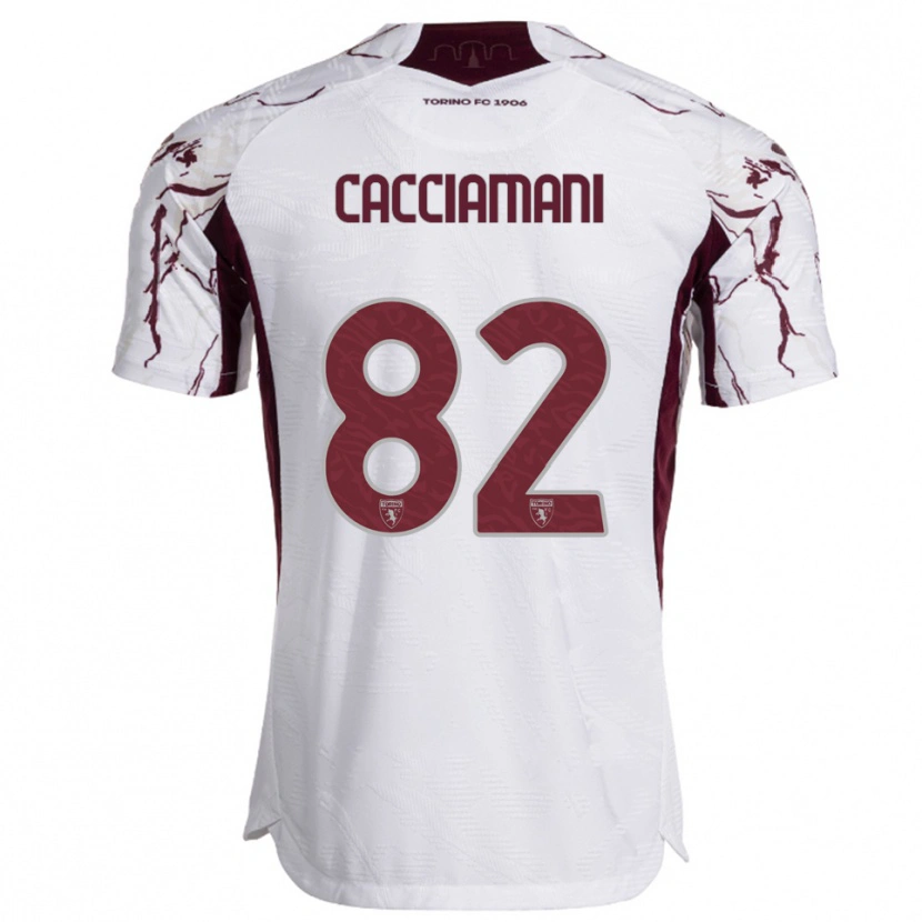 Danxen Criança Camisola Alessio Cacciamani #82 Branco Borgonha Alternativa 2025/26 Camisa Brasil