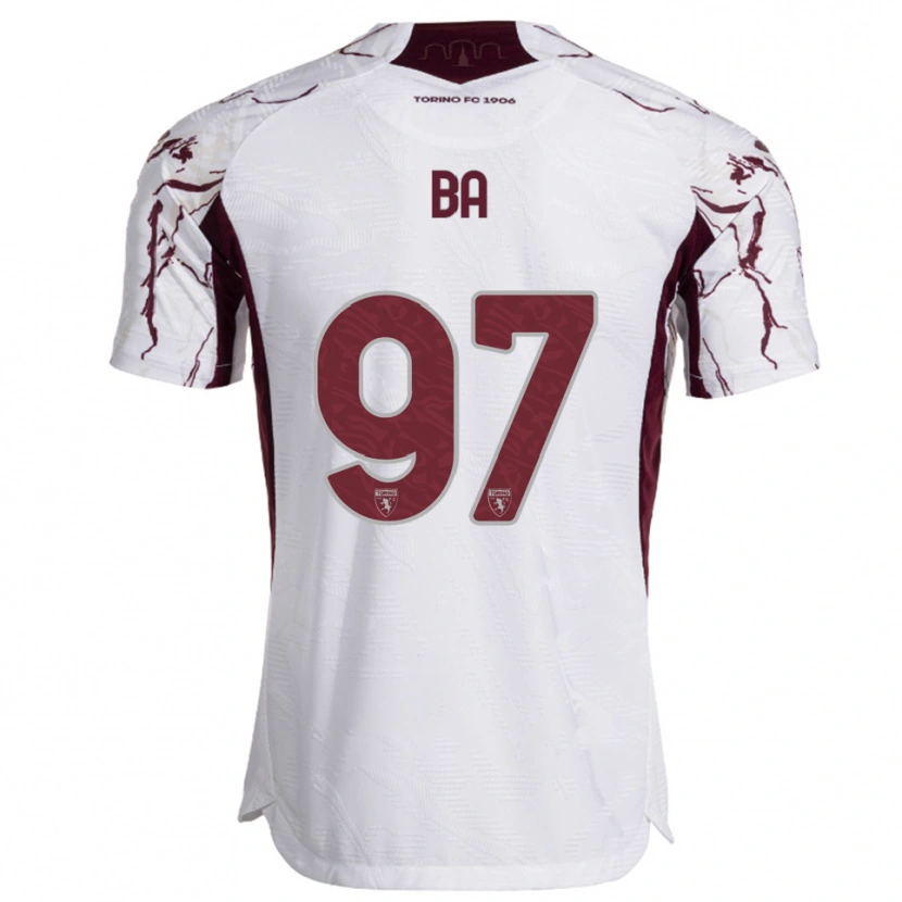 Danxen Criança Camisola El-Hadji Ba #97 Branco Borgonha Alternativa 2025/26 Camisa Brasil