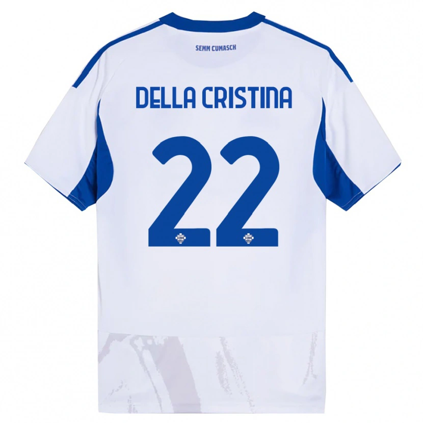 Danxen Criança Camisola Stefano Della Cristina #22 Branco Azul Alternativa 2025/26 Camisa Brasil
