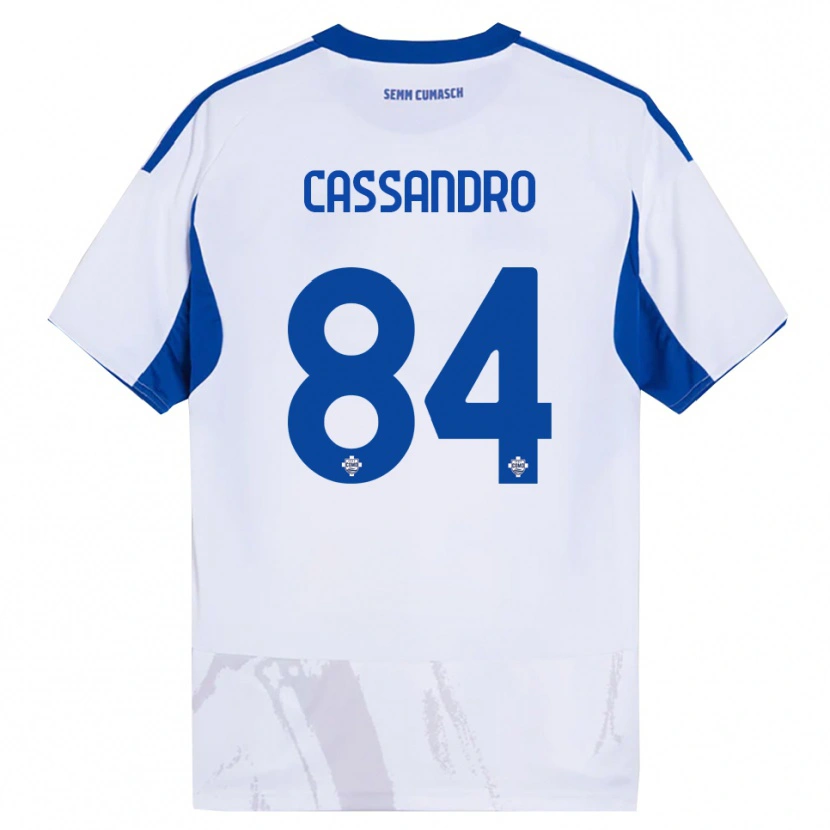 Danxen Criança Camisola Tommaso Cassandro #84 Branco Azul Alternativa 2025/26 Camisa Brasil