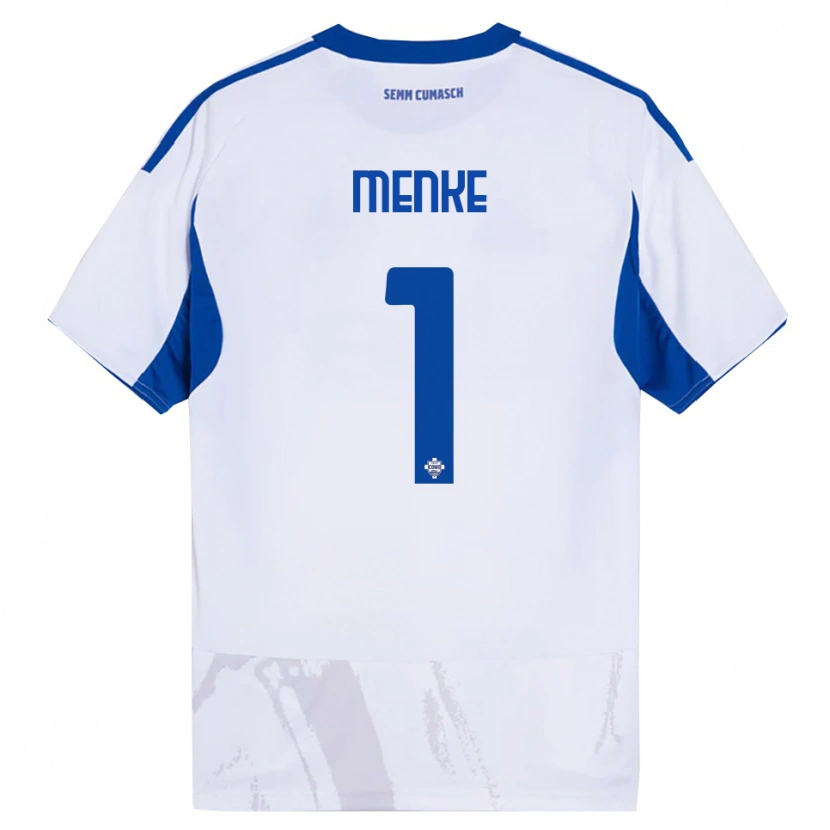 Danxen Criança Camisola Henrique Menke #1 Branco Azul Alternativa 2025/26 Camisa Brasil