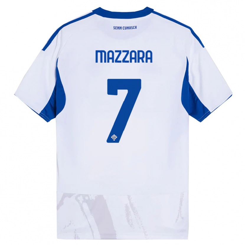 Danxen Criança Camisola Cristian Mazzara #7 Branco Azul Alternativa 2025/26 Camisa Brasil