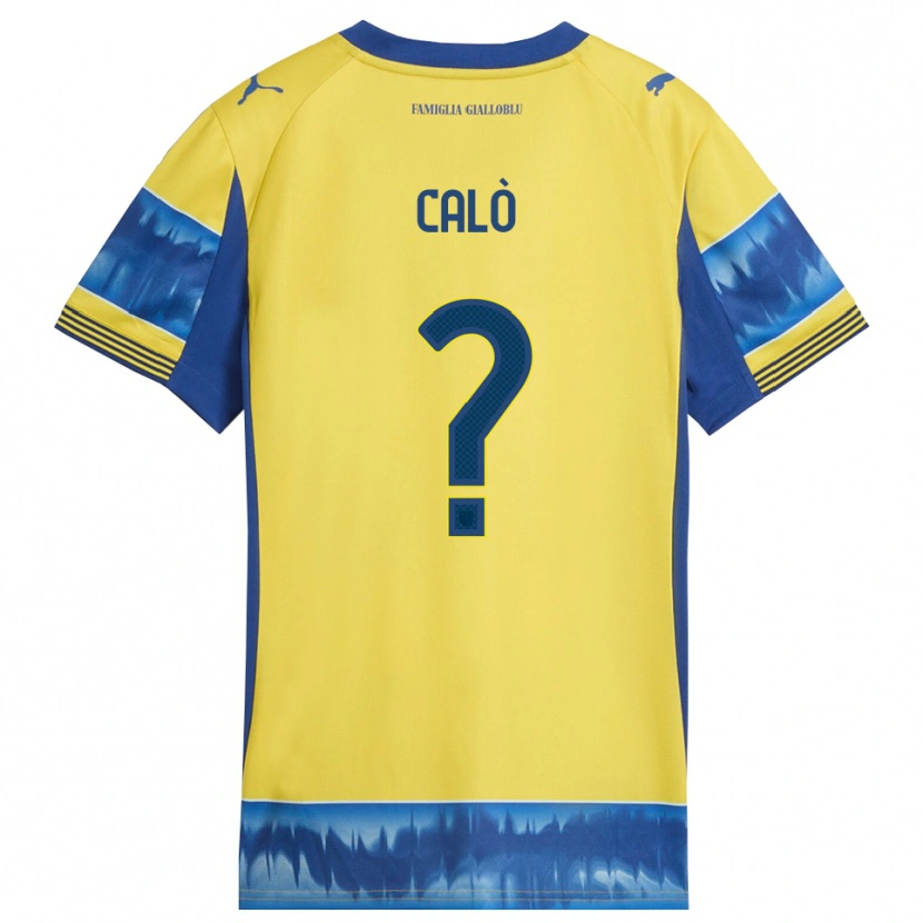 Danxen Criança Camisola Simone Calò #0 Amarelo Azul Alternativa 2025/26 Camisa Brasil