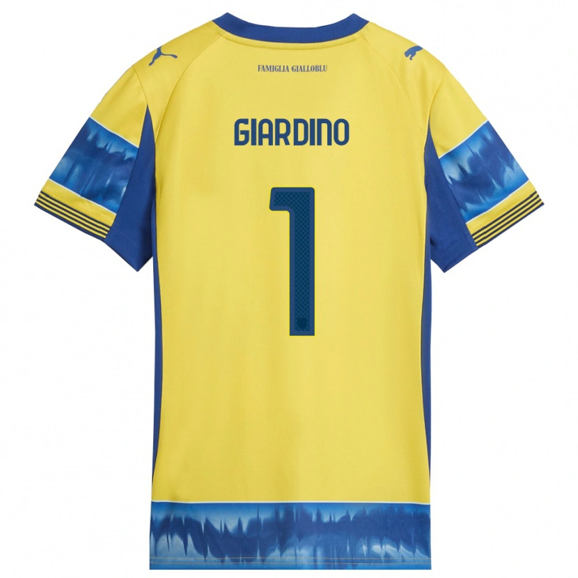 Danxen Criança Camisola Andrea Giardino #1 Amarelo Azul Alternativa 2025/26 Camisa Brasil