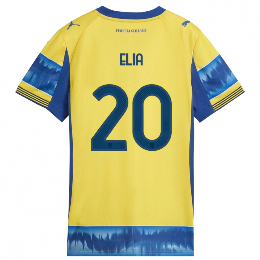 Danxen Criança Camisola Alessandro Elia #20 Amarelo Azul Alternativa 2025/26 Camisa Brasil