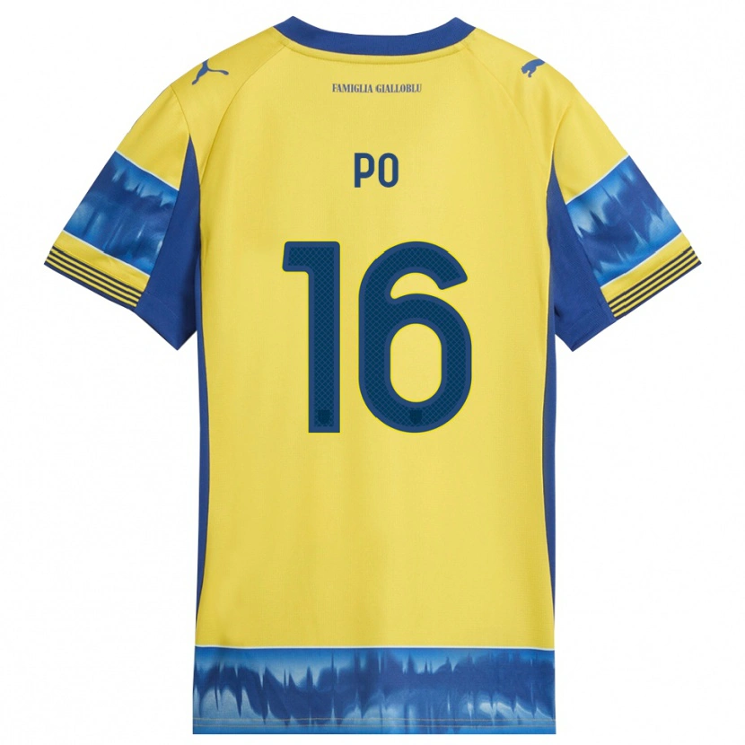 Danxen Criança Camisola Federico Po #16 Amarelo Azul Alternativa 2025/26 Camisa Brasil