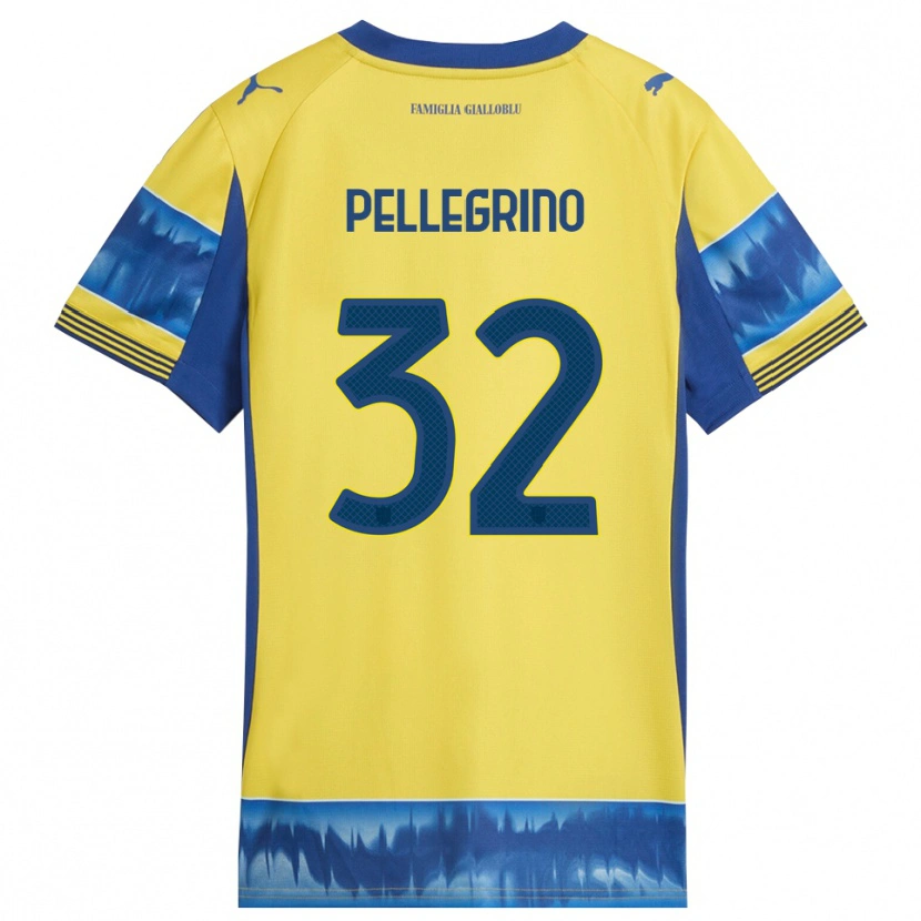 Danxen Criança Camisola Mateo Pellegrino #32 Amarelo Azul Alternativa 2025/26 Camisa Brasil