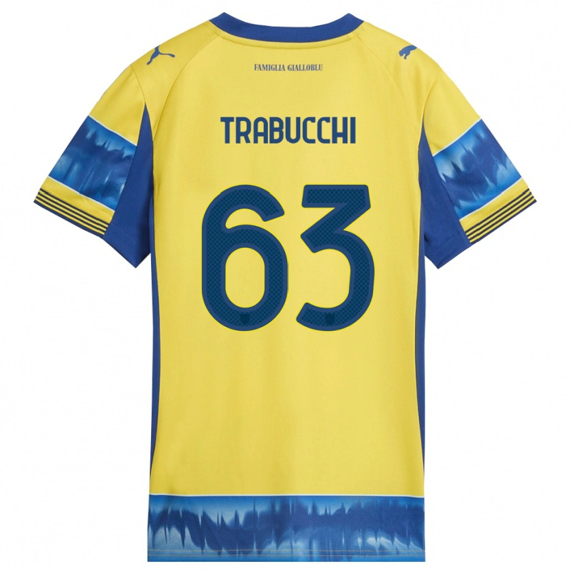 Danxen Criança Camisola Nicolas Trabucchi #63 Amarelo Azul Alternativa 2025/26 Camisa Brasil
