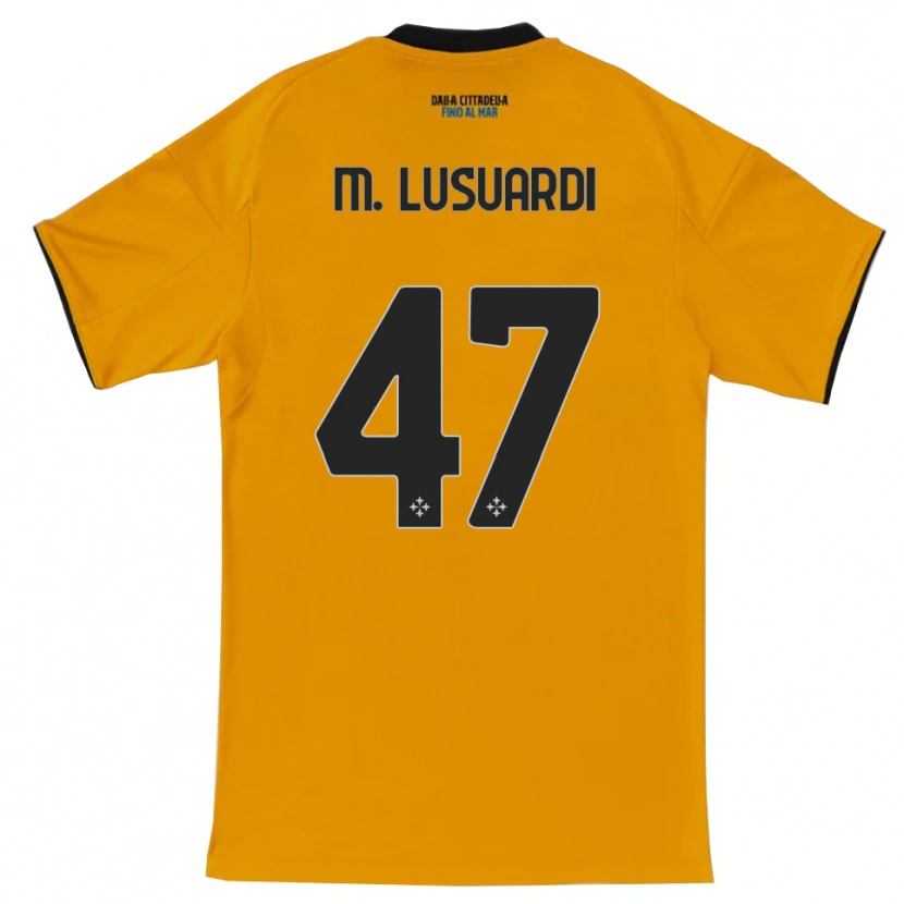Danxen Criança Camisola Mateus Lusuardi #47 Laranja Azul Alternativa 2025/26 Camisa Brasil