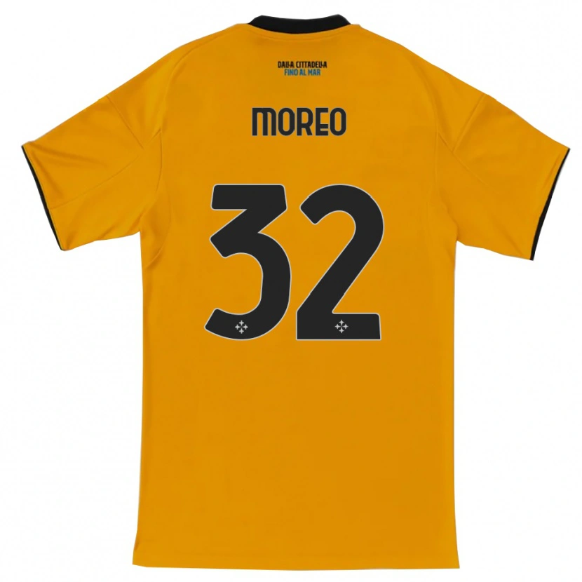 Danxen Criança Camisola Stefano Moreo #32 Laranja Azul Alternativa 2025/26 Camisa Brasil