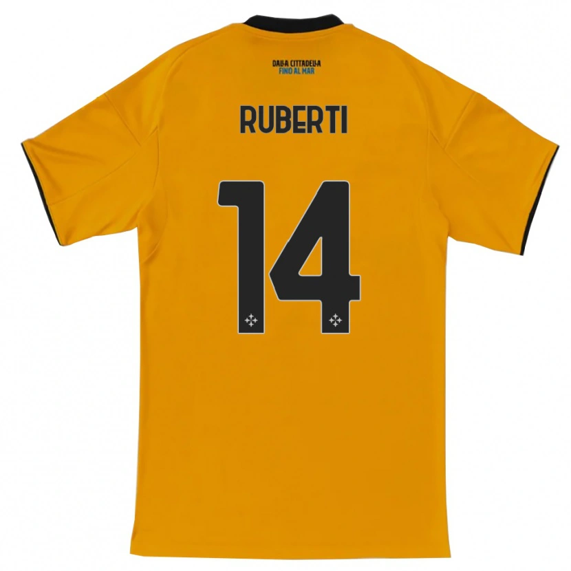 Danxen Criança Camisola Brando Ruberti #14 Laranja Azul Alternativa 2025/26 Camisa Brasil