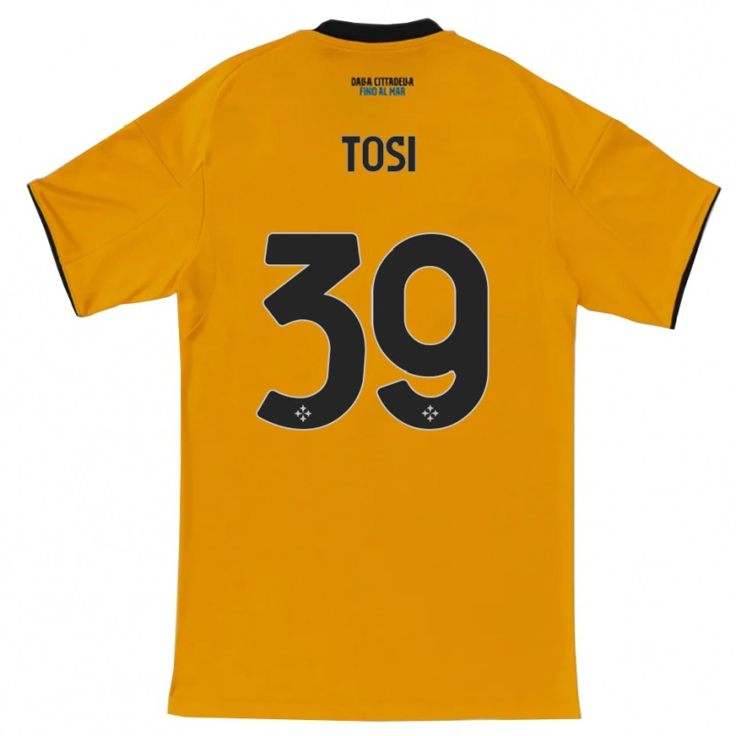 Danxen Criança Camisola Lorenzo Tosi #39 Laranja Azul Alternativa 2025/26 Camisa Brasil