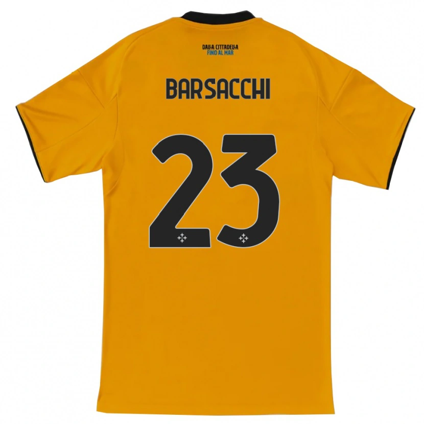 Danxen Criança Camisola Cristian Barsacchi #23 Laranja Azul Alternativa 2025/26 Camisa Brasil