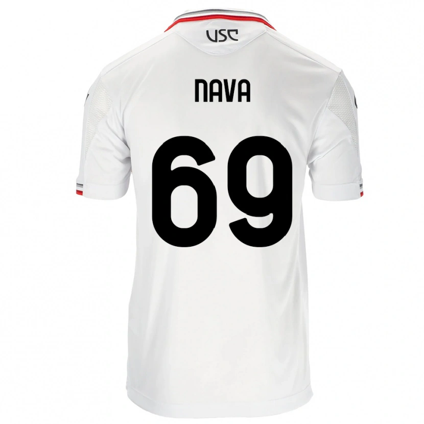 Danxen Criança Camisola Lapo Nava #69 Branco Vermelho Alternativa 2025/26 Camisa Brasil
