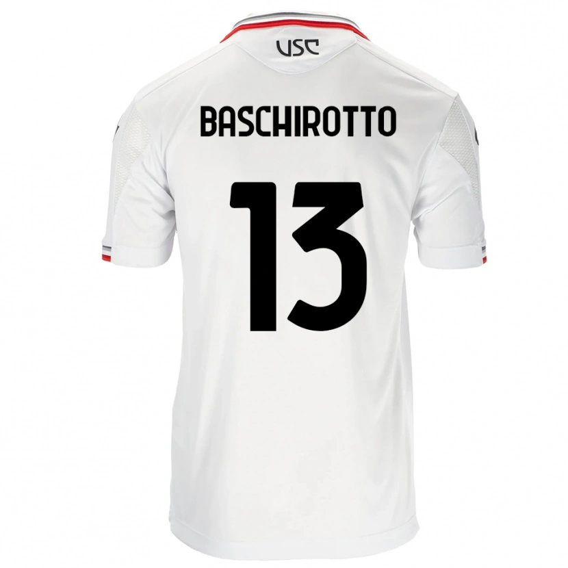Danxen Criança Camisola Federico Baschirotto #13 Branco Vermelho Alternativa 2025/26 Camisa Brasil