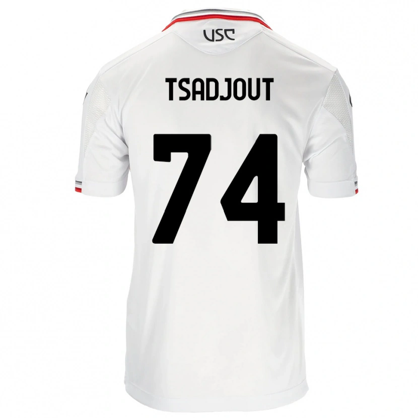 Danxen Criança Camisola Frank Tsadjout #74 Branco Vermelho Alternativa 2025/26 Camisa Brasil