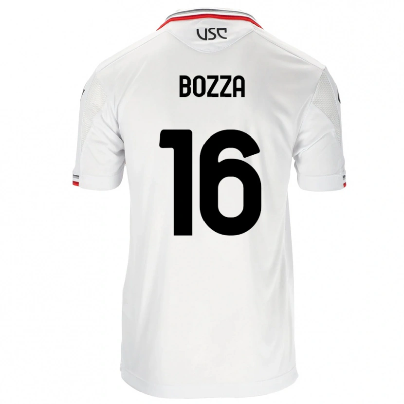 Danxen Criança Camisola Mattia Bozza #16 Branco Vermelho Alternativa 2025/26 Camisa Brasil