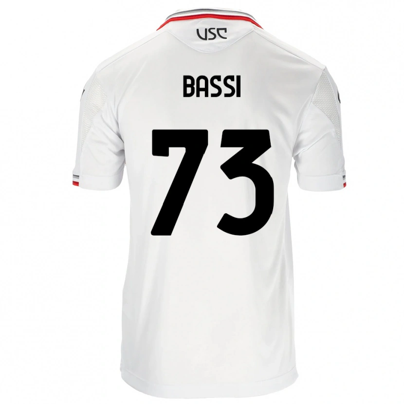 Danxen Criança Camisola Emanuele Bassi #73 Branco Vermelho Alternativa 2025/26 Camisa Brasil