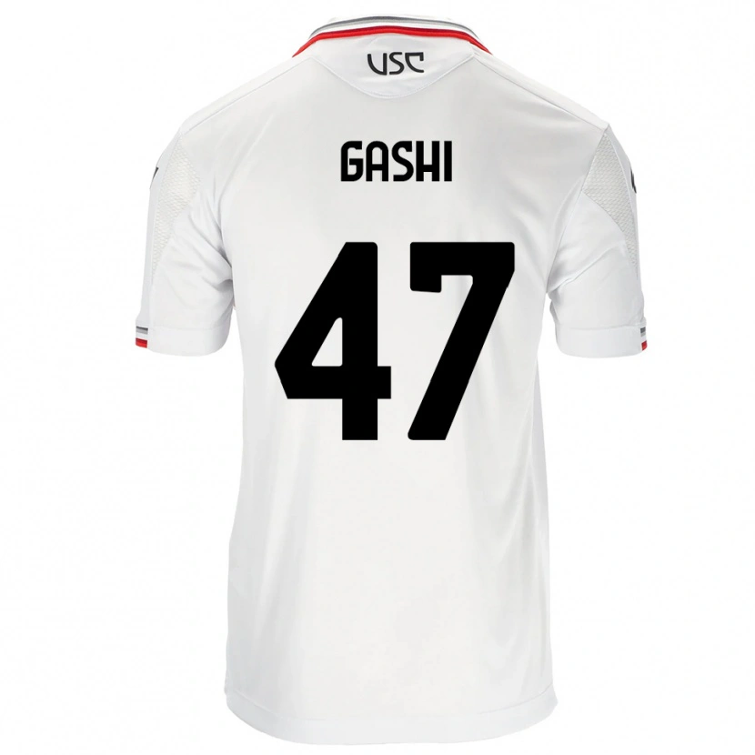 Danxen Criança Camisola Eduart Gashi #47 Branco Vermelho Alternativa 2025/26 Camisa Brasil