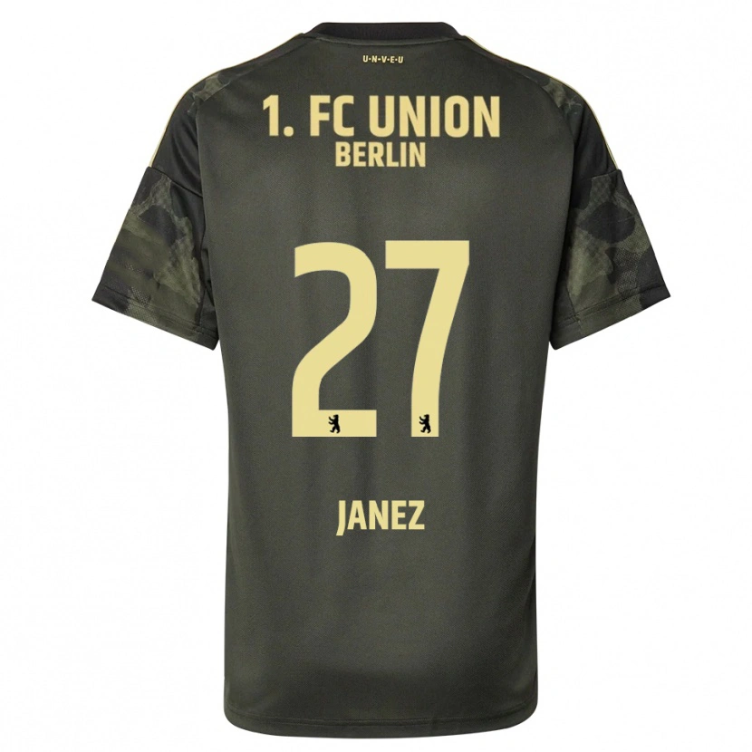 Danxen Criança Camisola Korina Janež #27 Verde Escuro Preto Alternativa 2025/26 Camisa Brasil