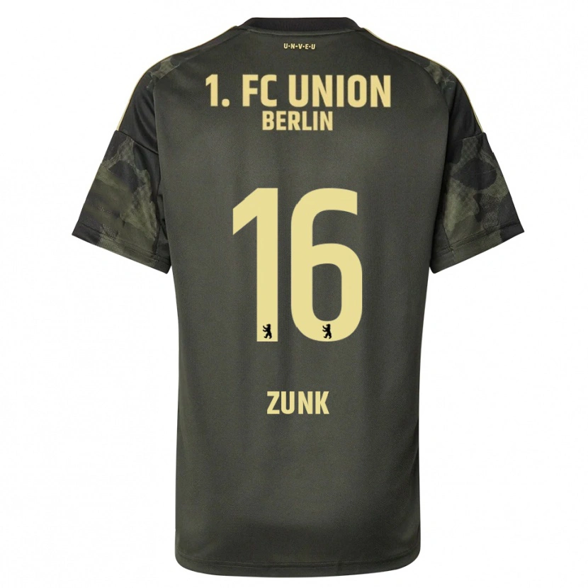 Danxen Criança Camisola Niklas Zunk #16 Verde Escuro Preto Alternativa 2025/26 Camisa Brasil