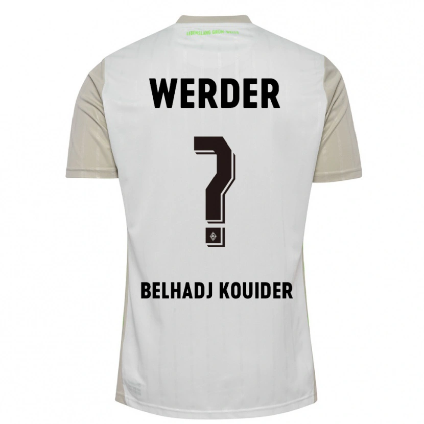 Danxen Criança Camisola Mahfoud Belhadj Kouider #0 Branco Preto Alternativa 2025/26 Camisa Brasil