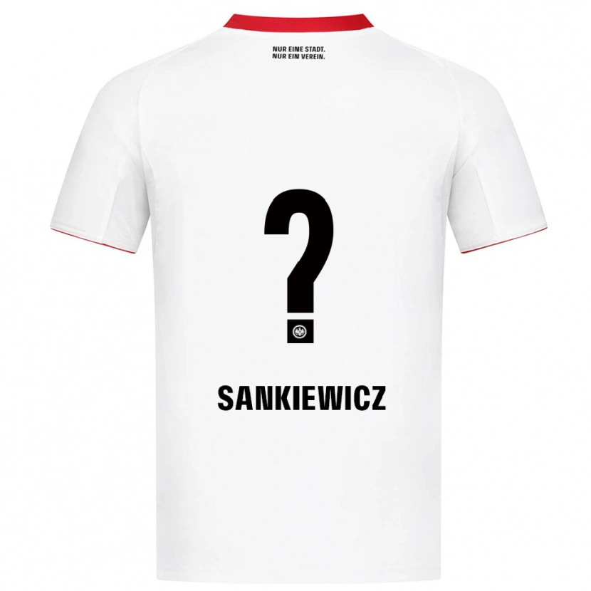 Danxen Criança Camisola Dawid Sankiewicz #0 Branco Vermelho Alternativa 2025/26 Camisa Brasil
