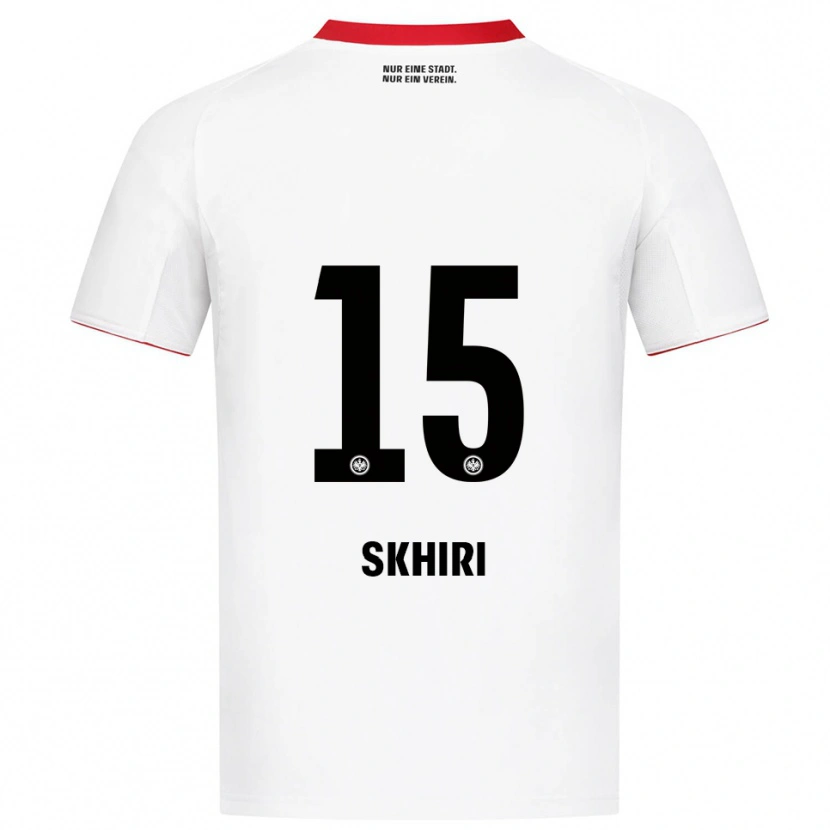 Danxen Criança Camisola Ellyes Skhiri #15 Branco Vermelho Alternativa 2025/26 Camisa Brasil