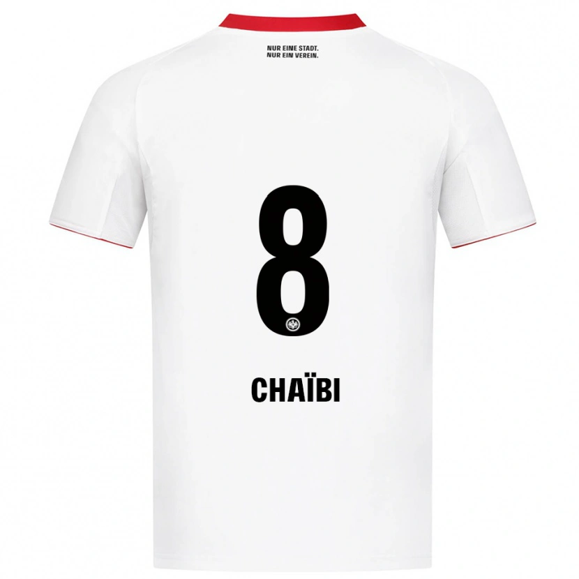 Danxen Criança Camisola Farès Chaïbi #8 Branco Vermelho Alternativa 2025/26 Camisa Brasil