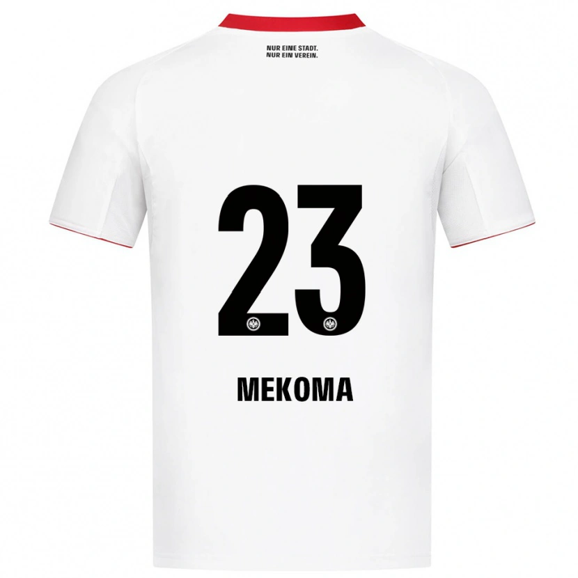 Danxen Criança Camisola Jamal Mekoma #23 Branco Vermelho Alternativa 2025/26 Camisa Brasil
