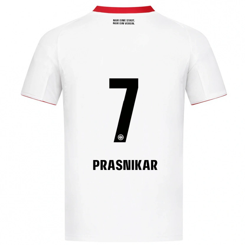 Danxen Criança Camisola Lara Prašnikar #7 Branco Vermelho Alternativa 2025/26 Camisa Brasil