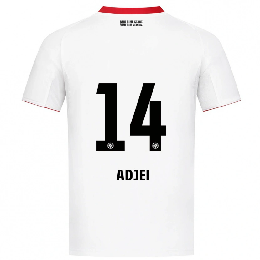 Danxen Criança Camisola Allen Adjei #14 Branco Vermelho Alternativa 2025/26 Camisa Brasil