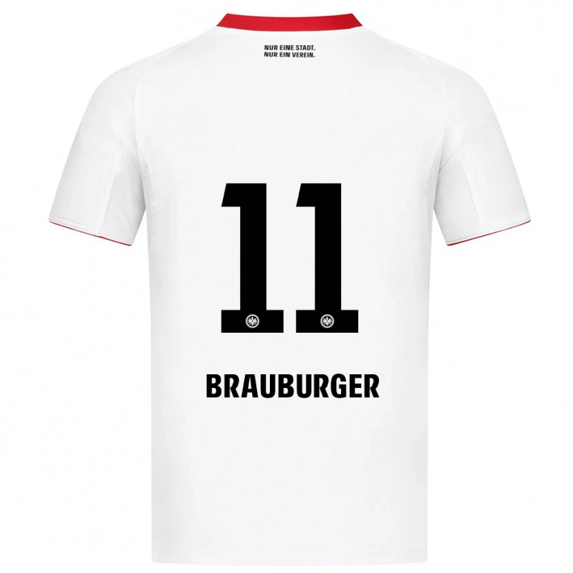 Danxen Criança Camisola Maximilian Brauburger #11 Branco Vermelho Alternativa 2025/26 Camisa Brasil