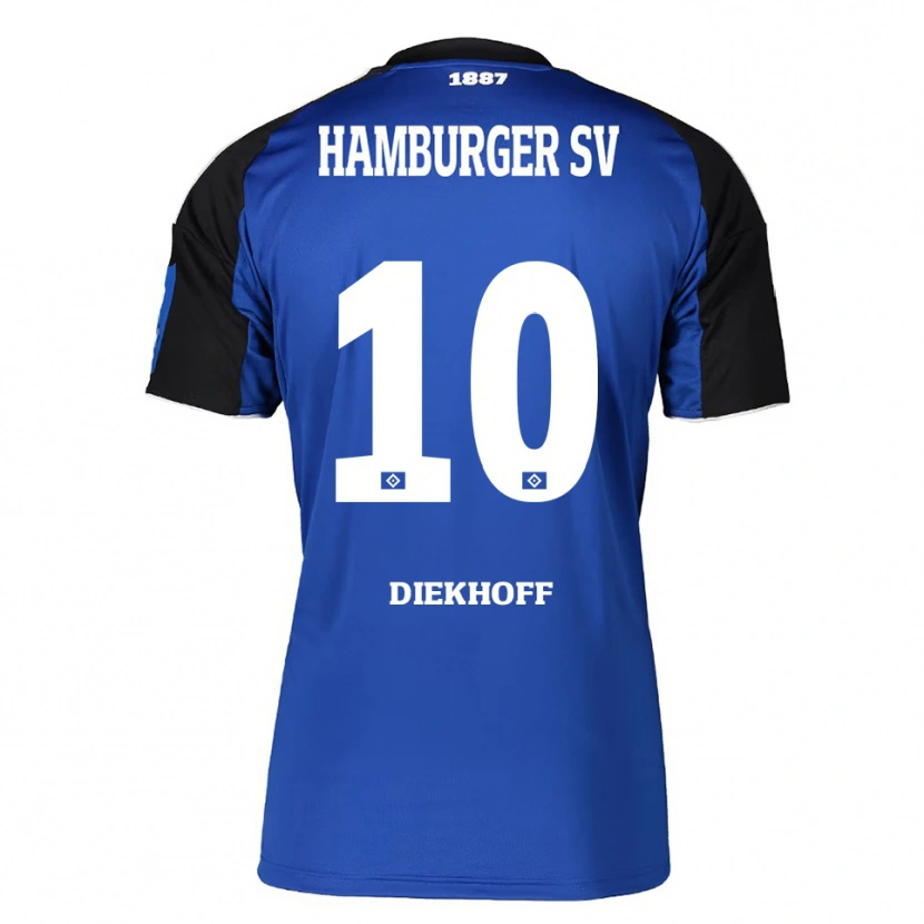 Danxen Criança Camisola Hannah Diekhoff #10 Azul Preto Alternativa 2025/26 Camisa Brasil