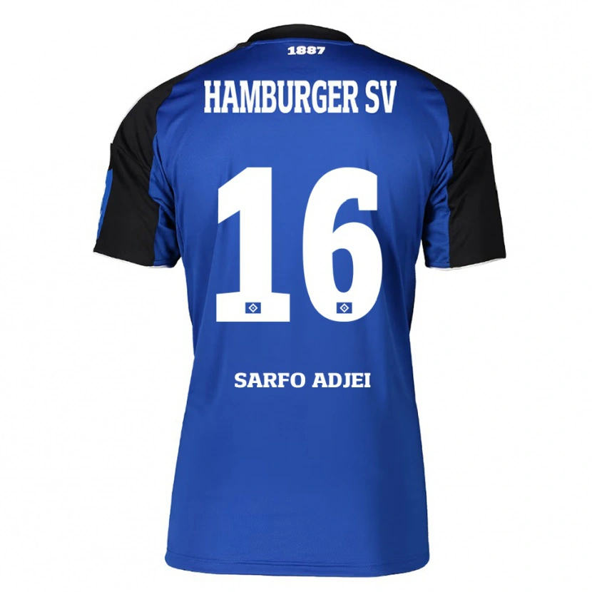 Danxen Criança Camisola Maximilian Sarfo-Adjei #16 Azul Preto Alternativa 2025/26 Camisa Brasil