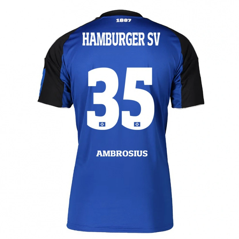 Danxen Criança Camisola Stephan Ambrosius #35 Azul Preto Alternativa 2025/26 Camisa Brasil