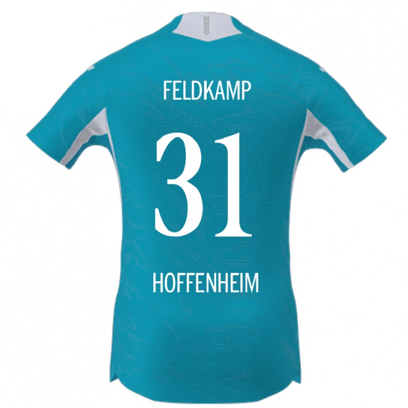 Danxen Criança Camisola Jana Feldkamp #31 Azul Celeste Alternativa 2025/26 Camisa Brasil