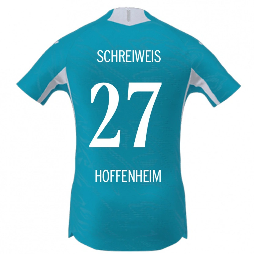 Danxen Criança Camisola Ben Schreiweis #27 Azul Celeste Alternativa 2025/26 Camisa Brasil