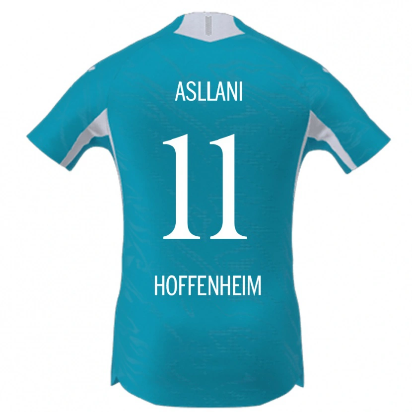 Danxen Criança Camisola Fisnik Asllani #11 Azul Celeste Alternativa 2025/26 Camisa Brasil